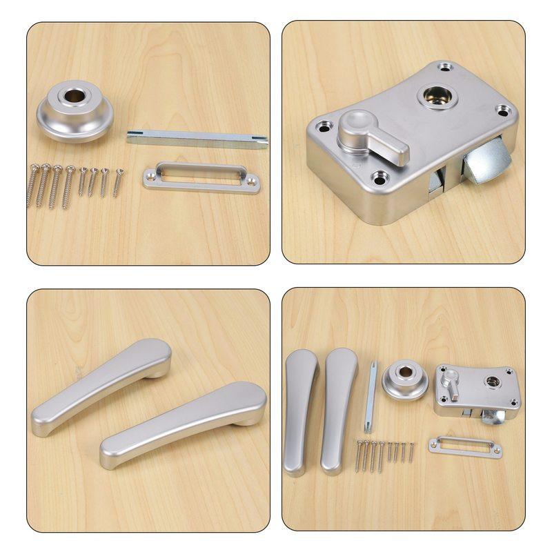 RV Toilet Door Lock Bathroom Door Lock Caravan Boat Latch Handle Lock RV Accessories-M53K