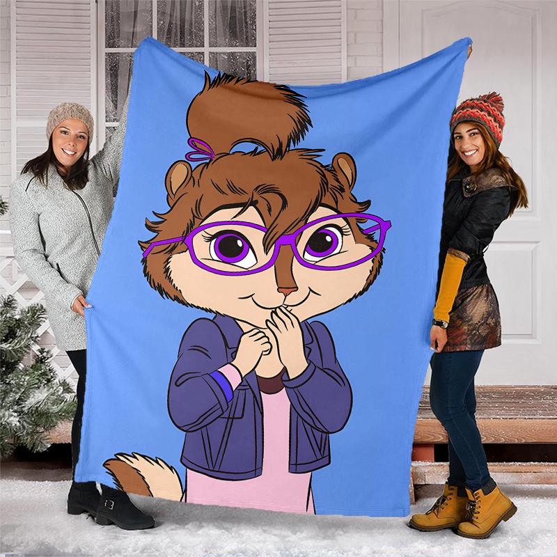 Alvin Chipmunks Theme Printed Blanket Perfect For Couch Bed Travel Outdoor Use Machine Washable Cozy Durable