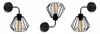 ELEGANT RETRO WALL LAMP WIRE BLACK LOFT