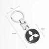 For Mitsubishi Lancer OTO ASX L300 Montero L200 Mirage Outlander Delica Pajero Car Metal Keychain Auto Key Rings Holder