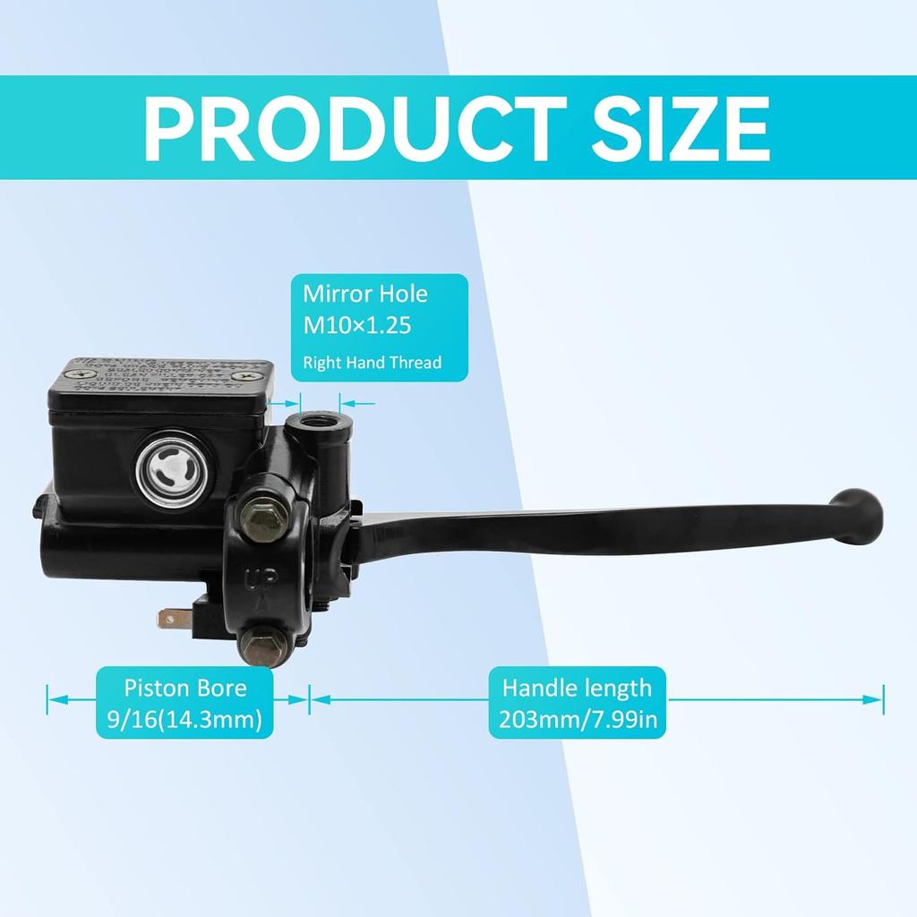 Передний главный тормозной цилиндр, совместимый с Honda TRX 200 250 300 350 420 500 520 ATC 200X 250R 350X OME#45510-HR3-305