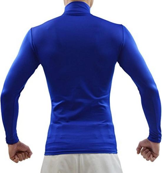 SSK Baseball Fitted High Long General Use Blue Undershirt, Neck, Sleeve, (D (63), S)
