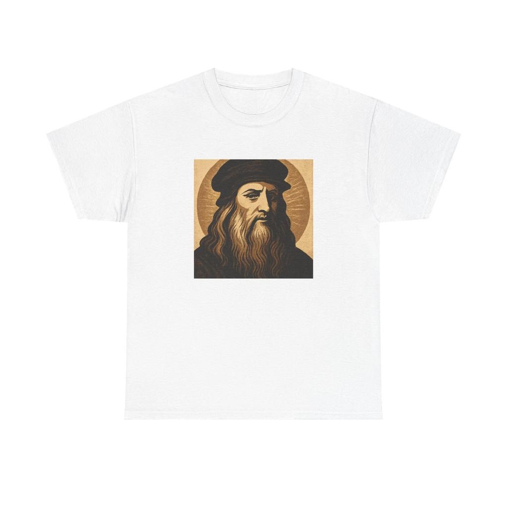Unisex Adult T Shirt Leonardo Da Vinci Retro Portrait Art
