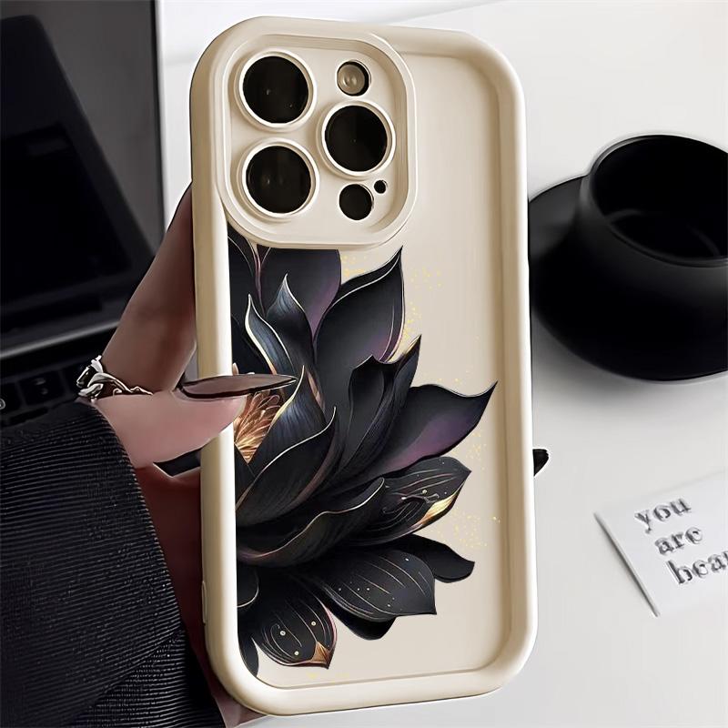 Flower Phone Case For iPhone 13 Case iPhone 15 14 Pro Max 11 12 XR XS X 7 8 15 Plus SE  3 Shockproof Bumper Silicone Cover