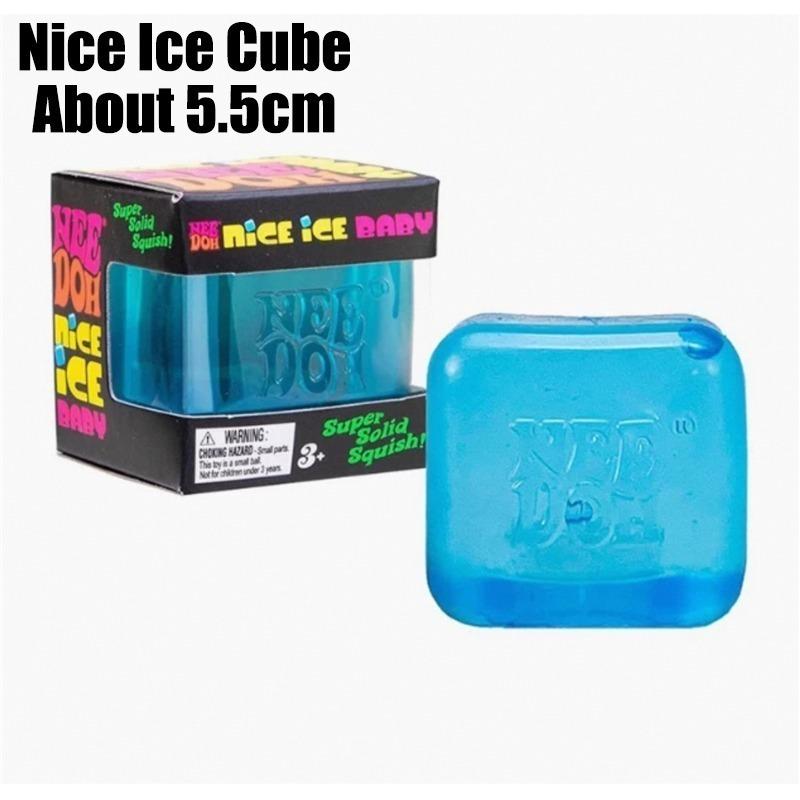 Needoh Nice Berg Giant Сенсорный куб 7,5 см Мини 4 шт. Малыш Teenie Cube Сенсорный Медленный отскок Снятие стресса Антистресс Игрушка