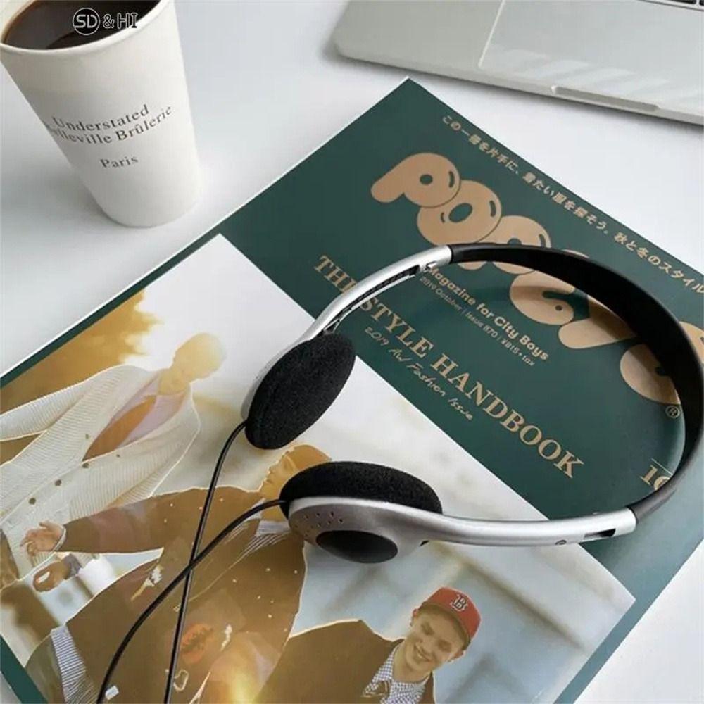 Wired Retro Headphone Over Ear Earbud Retro Headset Personality Y2k Headphones  Lisening Music