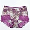 Sexy Women's Lace Panties Boxer Briefs Thong Thong Seamless Mid-waist Antibacterial Mesh Women's Print Panties Breathable Large Size