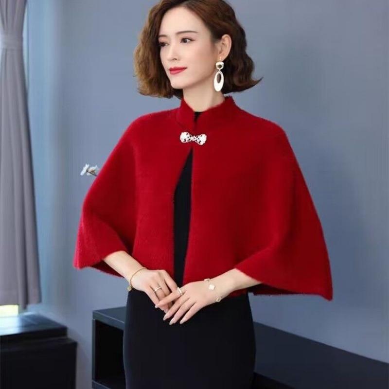 Ношение шаль поверх мамина стильная накидка маленькая майка наплечная куртка женская вязаный свитер кардиганы