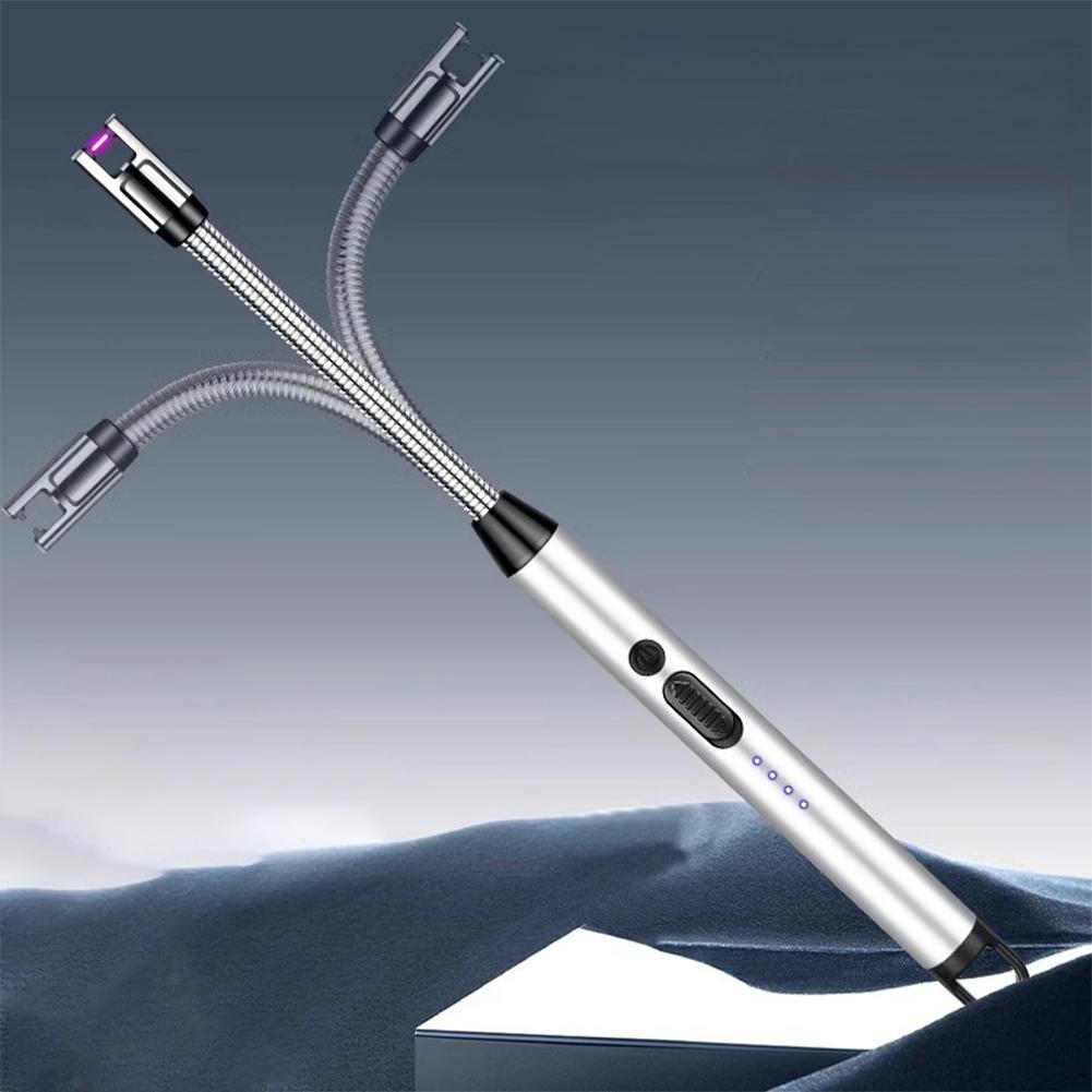 Кухонная USB электрическая дуговая зажигалка перезаряжаемая ветрозащитная барбекю беспламенная плазменная свеча длинные зажигалки шланг газовая плита зажигалка пистолет