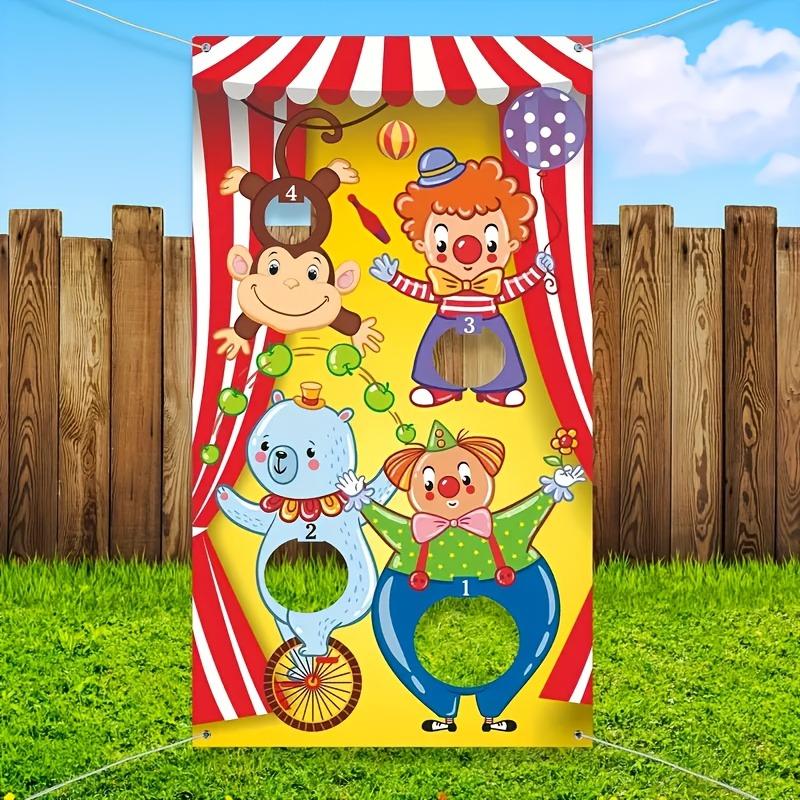 Carnival Toss Games Banner With 3 Bean Bags Halloween Carnival Game For Kids And Adults Circus Theme Party Decorations Birthday