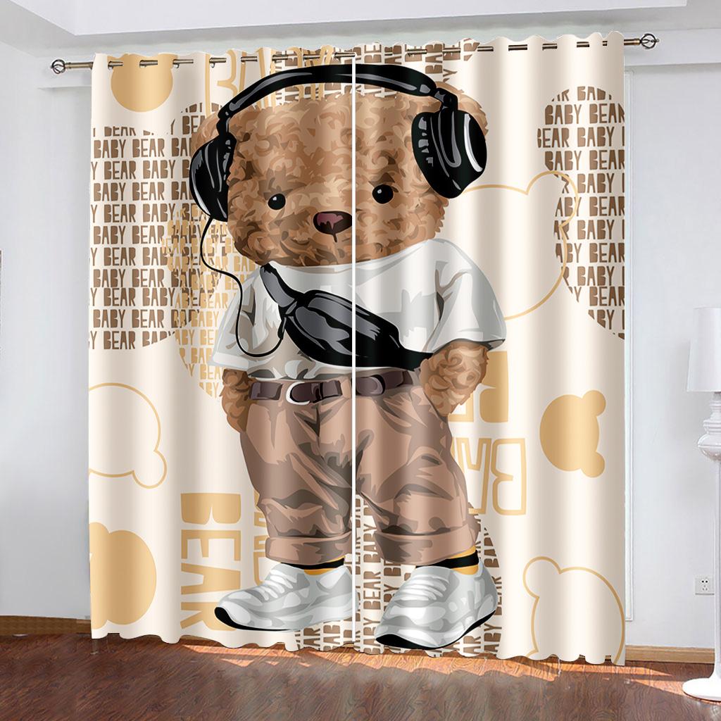 Детские любимые милые солнцезащитные шторы серии «Мир животных», 2 предмета, украшение для дома для гостиной, спальни