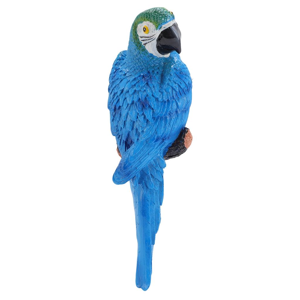 Parrot Status Tree Hanging Wall Mount Lifelike Resin Parrot Decor for Garden Courtyard