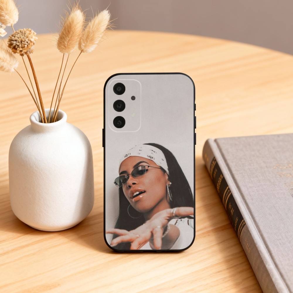 Чехол для телефона A-AaliyahS H-hip pop Для Samsung S25,24,23,22,30,21,10,9,Ultra,Plus,Lite,FE,4,5 G Мягкий черный чехол