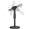 Desktop Microphone Stand with Microphone Holder, Adjustable Height, Black, Compact, Simple Design for Meetings and Speeches (1 Black Item)
