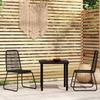 VidaXL 3-piece Garden Dining Set Black, 24.39 Kg