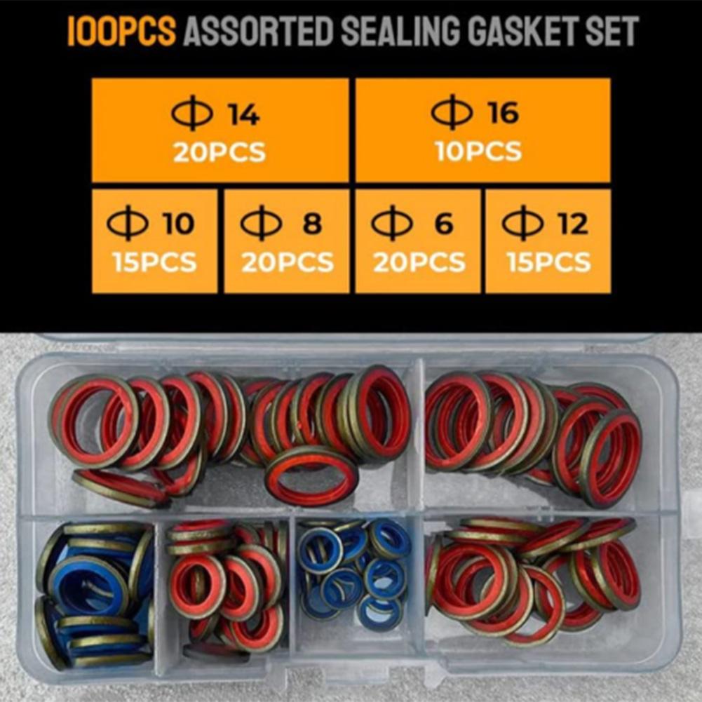 Комбинированная прокладка Ассорти уплотнительных прокладок M6–M16