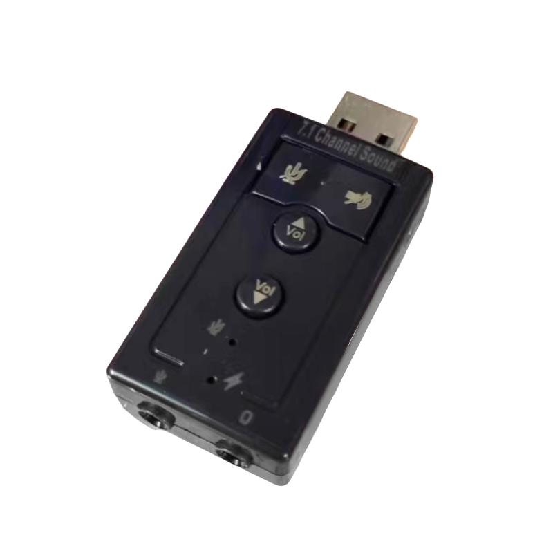 Звуковая карта 7.1, 3D-стерео USB-аудиоадаптер для внешней звуковой карты ноутбука 3,5 мм