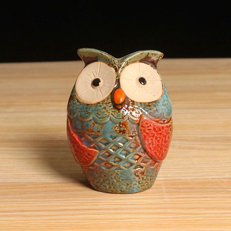 Ceramic Owl Ornaments - Home Decor Animal Crafts 1003