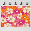 2D Flat Groovy Flower Party Photography Background