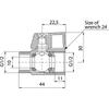 Chrome-plated MINI ball valve (NW version) 1/2 inch