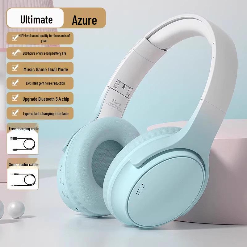 Беспроводные накладные Bluetooth-наушники с аккумулятором на 200 часов, шумоподавлением и функциями для игр, для использования со спортивными устройствами, мобильным телефоном и компьютером