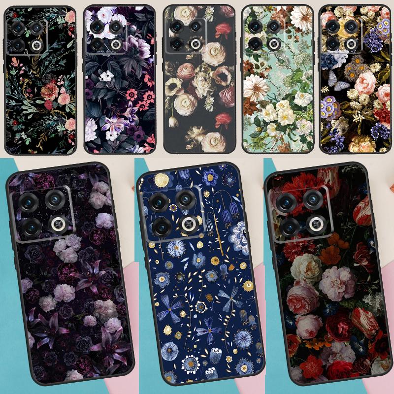 Чехол Midnight Floral для OnePlus Nord 4 CE 3 2 Lite N30 N20 N10 OnePlus 13 12 11 10 Pro 10T 8T 12R 13R