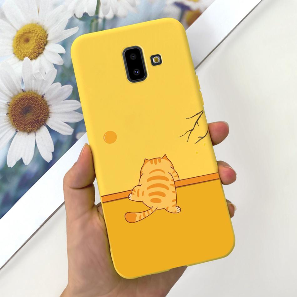 Чехол для Samsung Galaxy J6 Plus 2018 Samsung J6 (2018) J6+ J 6 J6Plus J610F J600G Милый Конфетный Цвет Мягкий Силиконовый Задний Чехол для Телефона