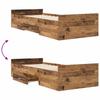 Bed Frame with Storage Reclaimed Wood 80 x 200 cm Engineered Wood