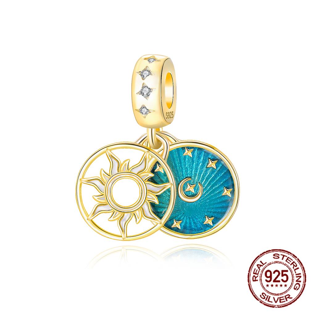 Copper Golden Series Compass Whistle Virgin Mary Dangle Charms Beads Pendant Fit Bracelet Necklace Diy Jewelry Gift