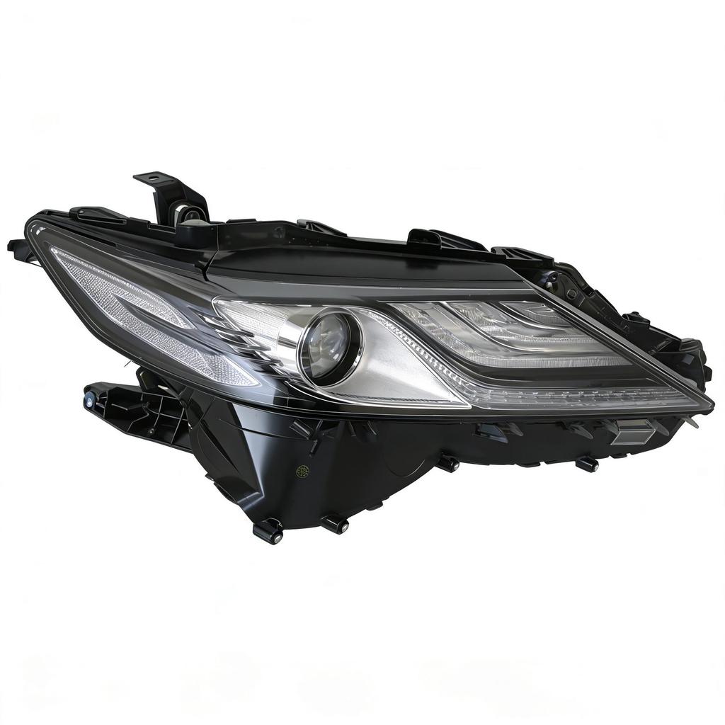 Светодиодная сборка фар для Toyota Camry 2018-2020 (Американская версия, Тройной проектор, Белый/Желтый)