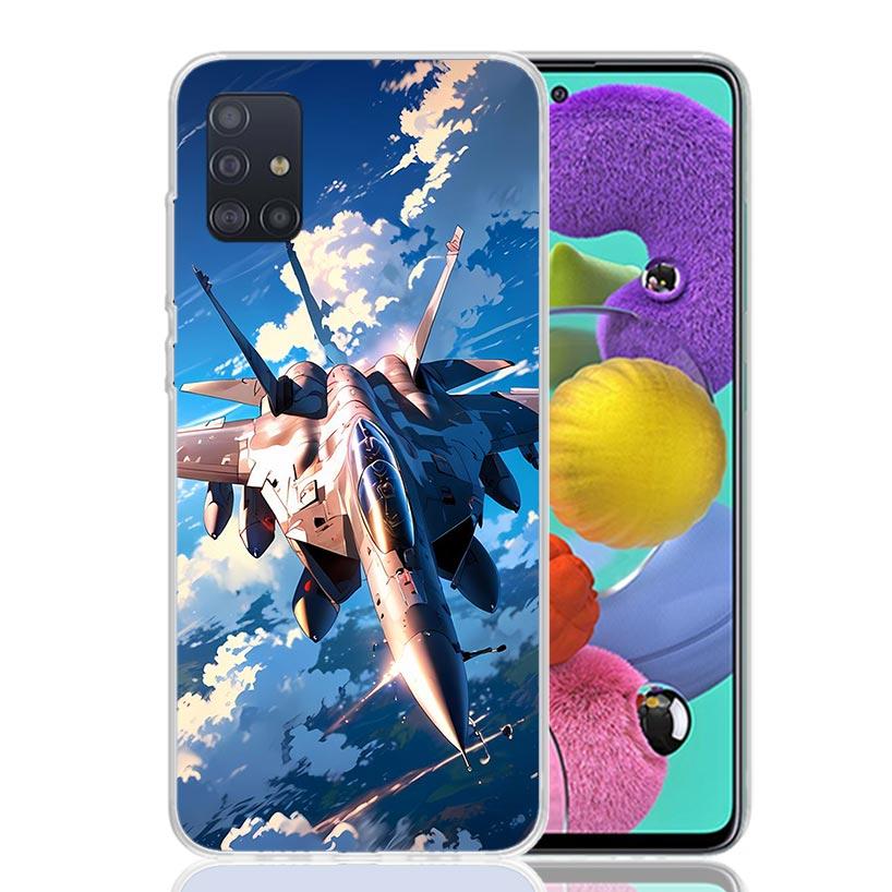 Крутой чехол для телефона с изображением самолета для Samsung Galaxy A52 A32 A22 A12 A02S A50S A30S A51 A31 AA71 Note 20 Ultra 10 S10 Plus Galax