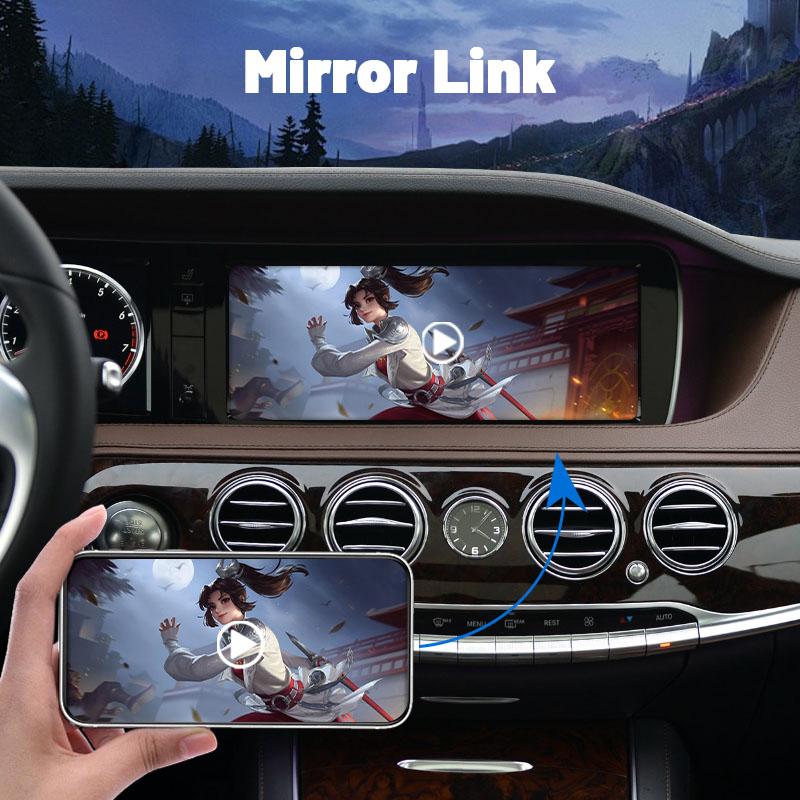 Sinairyu Беспроводной автомобильный комплект CarPlay Android Auto, совместимый с Mirror-Link для Mercedes Benz S-Class W222 NTG 5.0 System 2014-2017