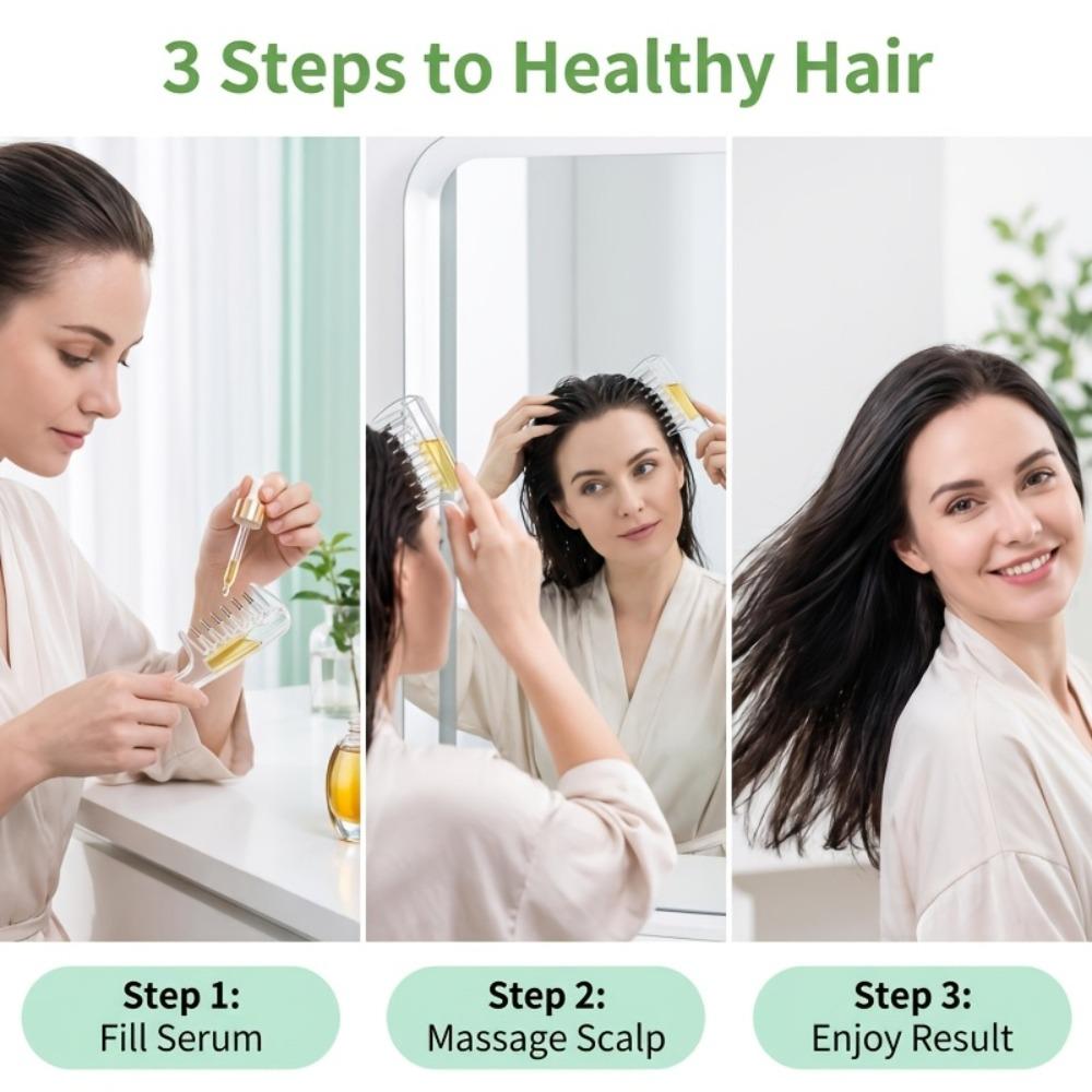 Hair Care Mini Portable Head Applicator Multi-Function Massage Guide Liquid Comb Mother'S Day