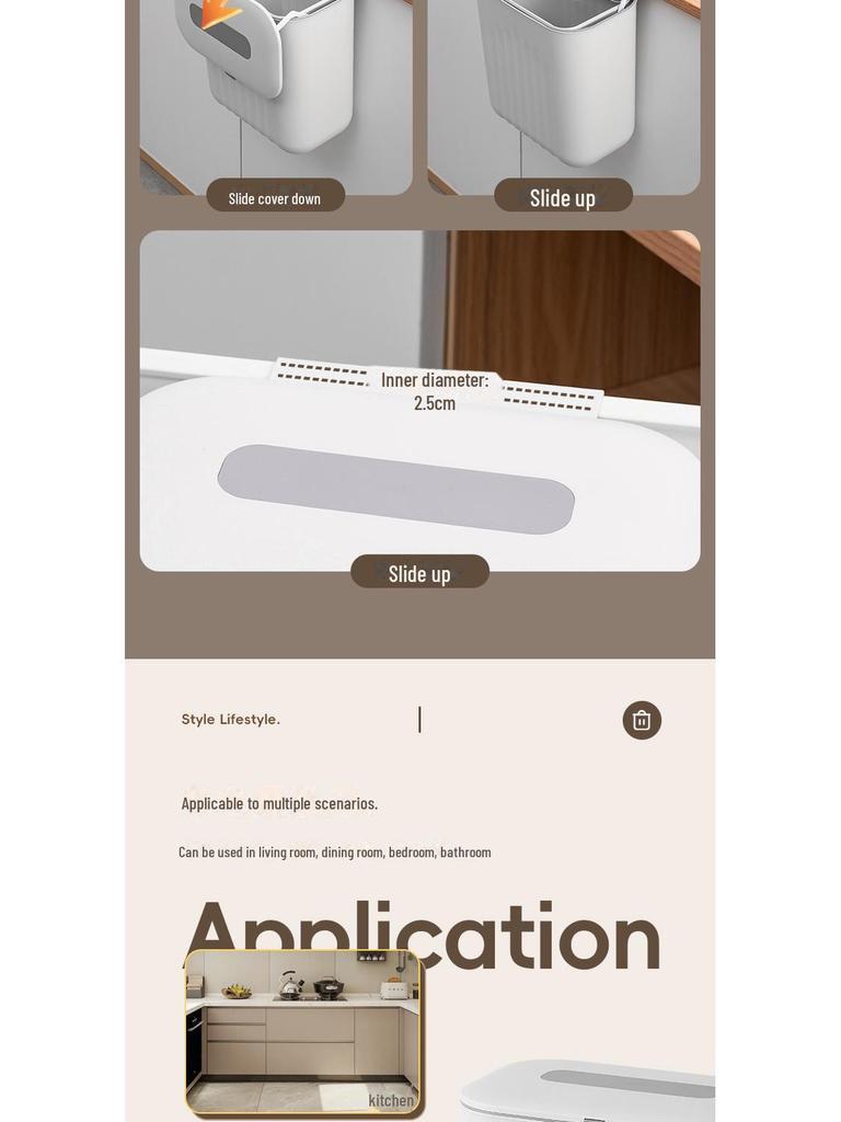 25 новых настенных мусорных баков: Крышка с двумя отверстиями, без проколов, ручка из силикона, материал ПП
