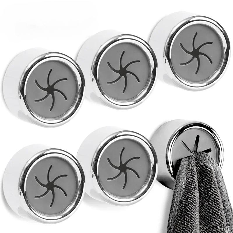 Self Adhesive Towel Plug Holder Wall Mounted Bathroom Towel Hooks Storage Rack Waterproof Kitchen Rag Dishcloth Clips Organizer
