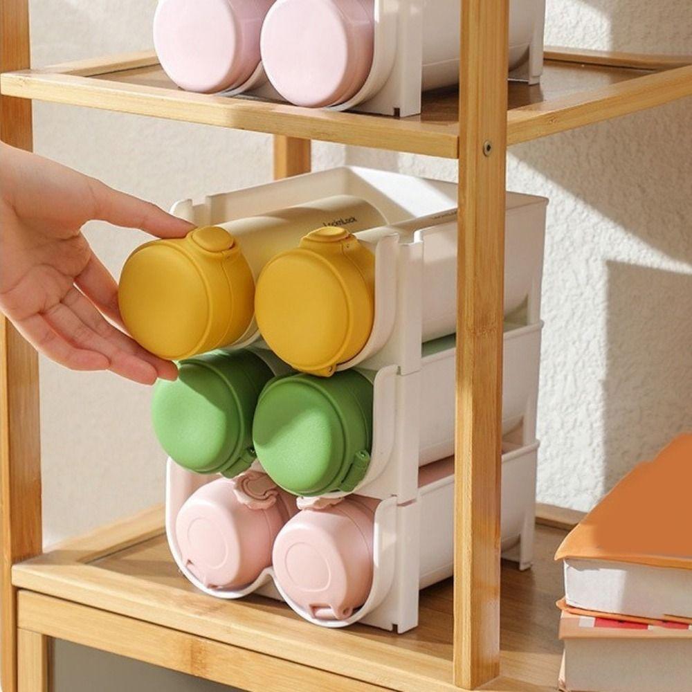 Plastic Cup Storage Rack Anti-Fall Water Bottle Storage Rack Practical Wine Display Rack Kitchen