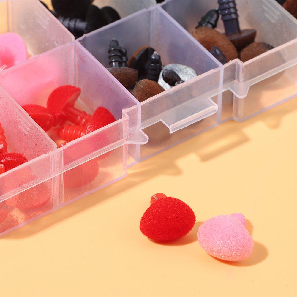 DIY Puppet Plush Doll Noses Flocking Triangular Safety Nose with Soft Washer Toys Accessories