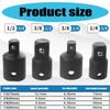 4 Piece Socket Adapter Converter Kit Precisions Portable 1/4", 3/8", 1/2" Drive Conversion Set For DIY Auto Repairs