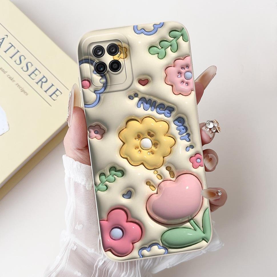 For Samsung Galaxy A12 Case Colorful Flower Panda Cartoon Cover Soft Slim Phone Cases For Samsung  A12 GalaxyA12 Back Cover