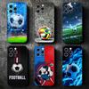 Мяч для футбола Дизайн Мягкий чехол для телефона для iPhone 16 16E 17 Air 15 Pro Max 14 Plus 13 Mini 11 12 7 Черная задняя крышка