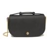 Tory Burch Emerson Silver Double T Logo Minimalist Flap Closure Detachable Shoulder Strap Leather Crossbody Tote Bag Women Bags Black 134841-001