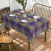 Horaldaily Mardi Gras Tablecloth 60×104 Inch Rectangular, Buffalo Plaid Green Yellow Purple New Orleans Brazil Carnival Washable Seasonal Table