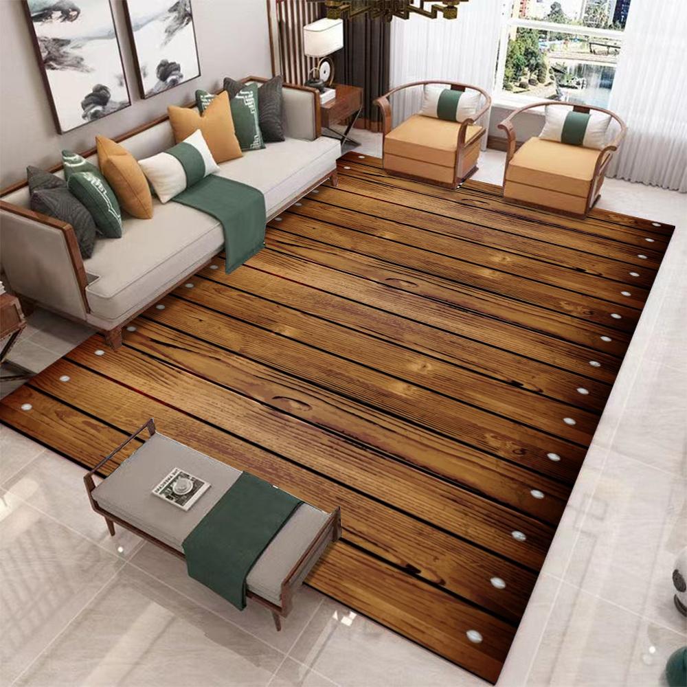 Ковер для гостиной с текстурой под дерево, дизайн в натуральном стиле, для дома, ковер большого размера, нескользящий коврик для пола, для загородного дома
