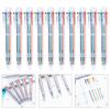 10Pcs Multicolored Pen 10 Color-in-1 Ballpoint Pen 1.0MM Retractable Multicolor Pen for Writing Journaling Color Coding