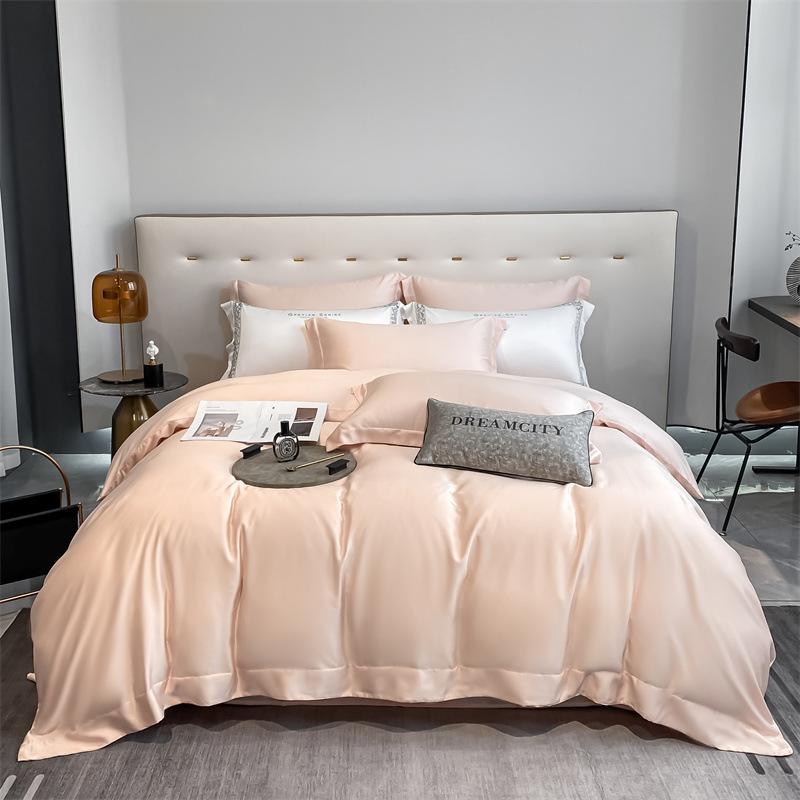 Набор из четырех предметов Lenzing Tencel Cool, 100 нитей, мытые однотонные пододеяльники