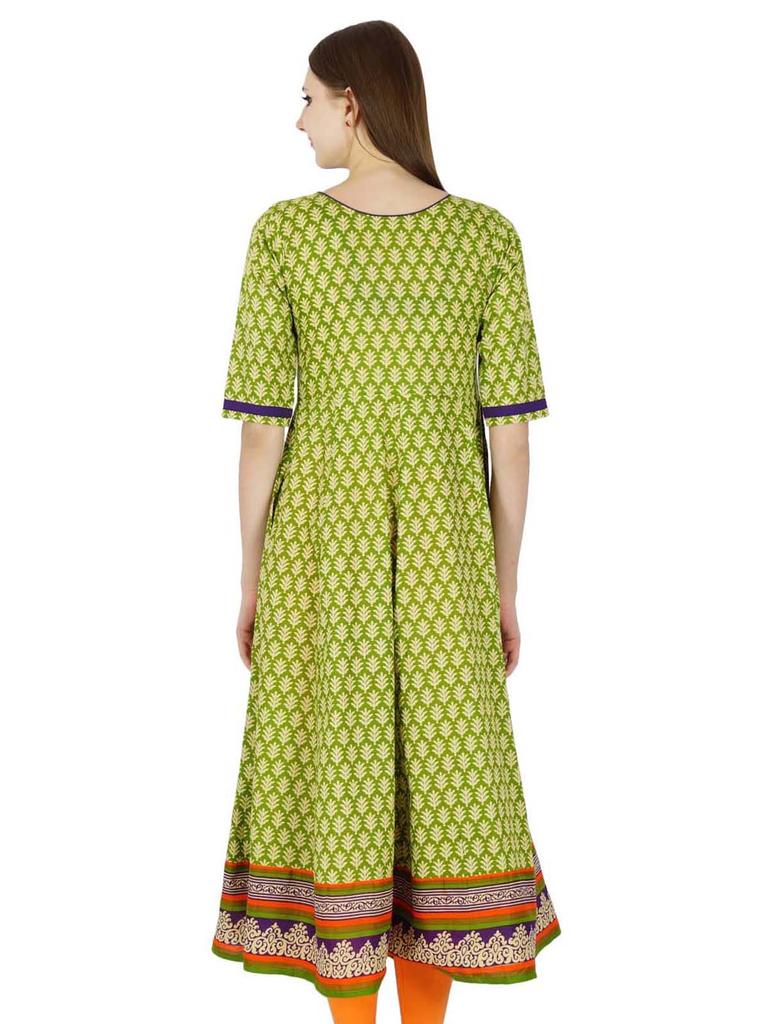 Болливуд Курта Индийский Дизайнер Цветочный Принт Женщины Этническая Курти Топ Туника