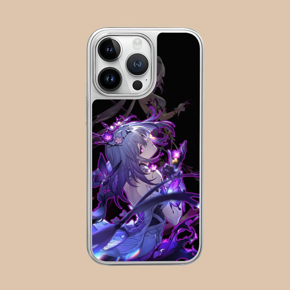 HSR Castorice Серебряное покрытие Чехол для мобильного телефона для iPhone 17 16 15 14 13 12 11 Air Pro Max Plus Цветная обложка