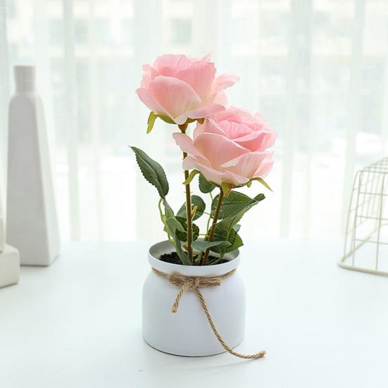 1 Набор Имитация Цветка Износостойкий Пластик Вечный Искусственный Цветочный Горшок