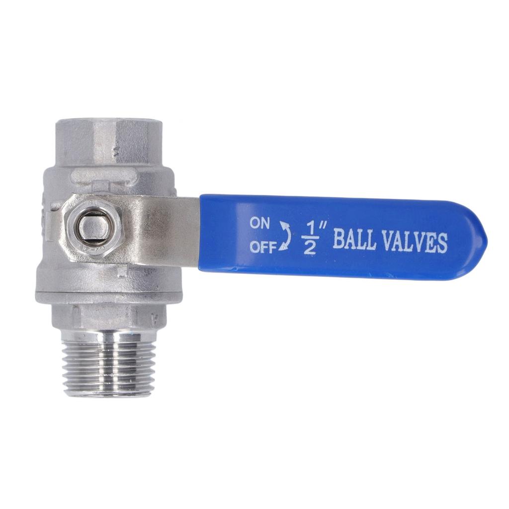 1 2in Male Female Thread NPT Ball Valve Stainless Steel 24mm Outer Diameter Water Shut Off Ball Valve 1000WOG
