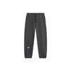 Li Ning Basketball Series Letter Print Lace-Up Mid-Waist Cuffed Knitted Sports Pants Men Pants Dark-Gray AKLU087-7